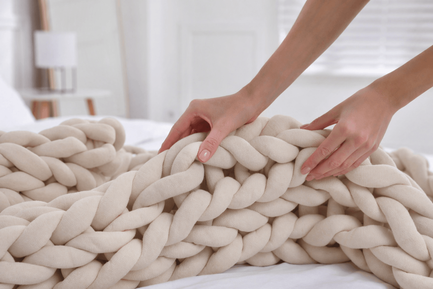 BloomKnit™ Chunky Cotton Weighted Blanket for Hot Sleepers