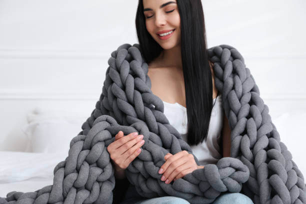 chunky knit weighted blanket