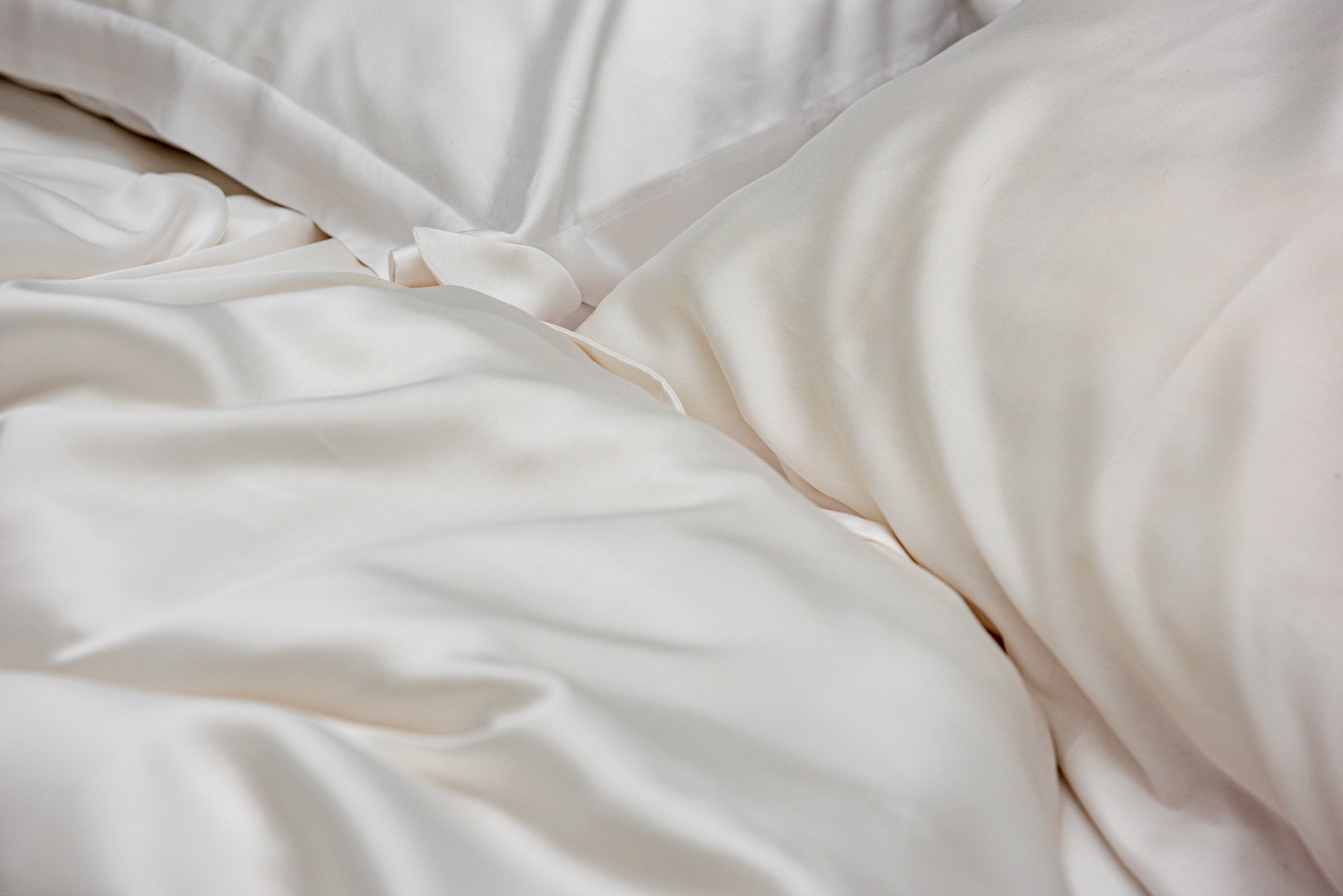 pure white silk pillowcase